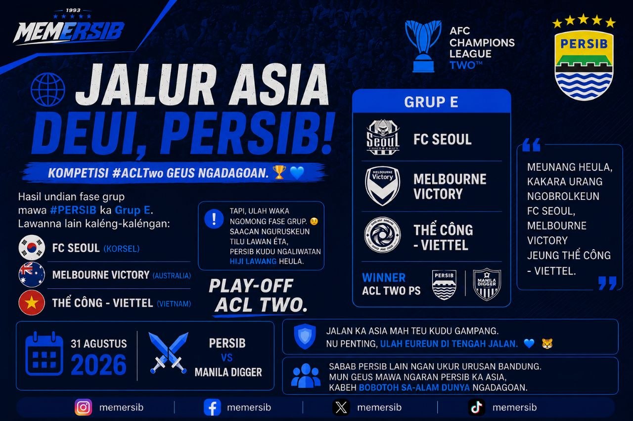Analisis: Persib Menuju ACL Two 2026/27: Kalahkan Manila, Kakara Ngomong Asia
