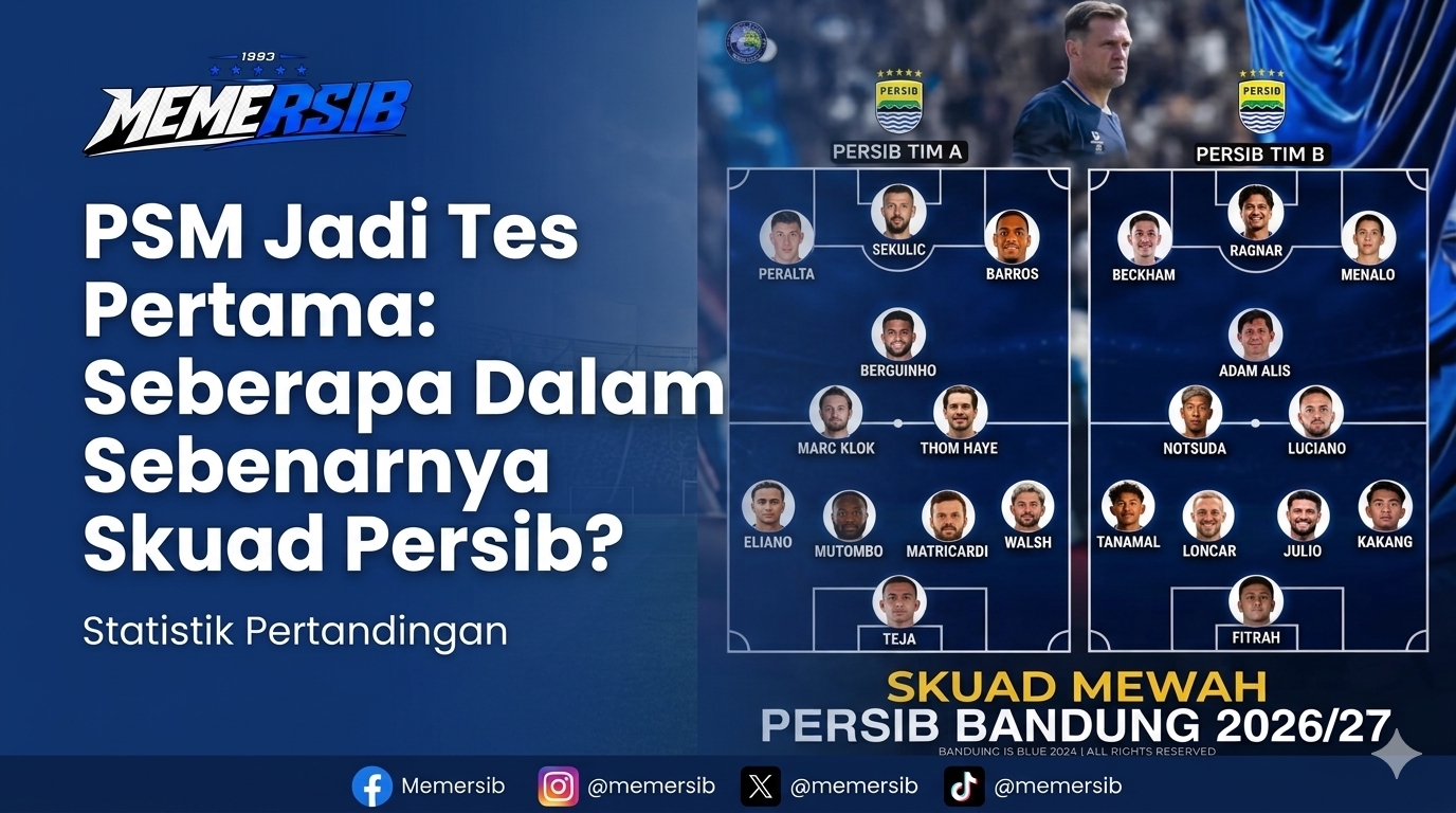 PSM Jadi Tes Pertama: Seberapa Dalam Sebenarnya Skuad Persib?